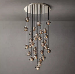 Boule De Cristal Smoke Glass Cluster Chandelier 30