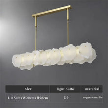 Load image into Gallery viewer, Modern August Marble Linear Chandelier