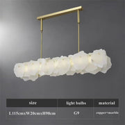 Modern August Marble Linear Chandelier