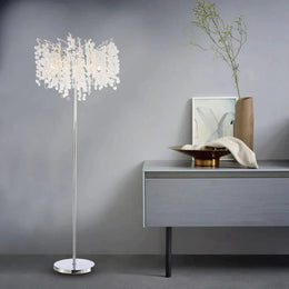 Paul Modern Clear Crystal Standing Floor Lamp