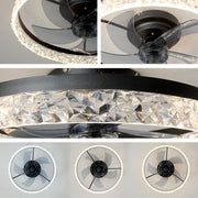 Maeve Modern Indoor Recessed Ceiling Fan with Remote Control for Bedroom Living Room Kitchen