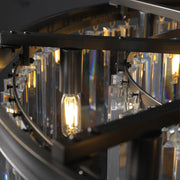 1920s Odeon Crystal Round Chandelier for Living Room, Interior lighting