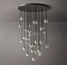 Load image into Gallery viewer, Luxury Boule De Cristal Clear Glass Ball Round Cluster Chandelier Light 40&quot;
