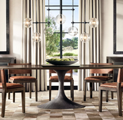 Fulcrum Glass Globe Mobile Linear Chandelier Light 60