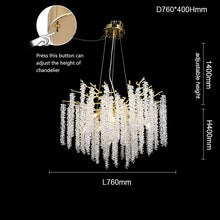 Load image into Gallery viewer, Neve Metal Lighting Living Room Branch Chandelier Glass Lamp