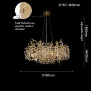 North Hotel Crystal Chandelier Modern Home Pendant Light