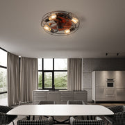 Maeve Recessed Cage Industrial Ceiling Fan For Indoor And Outdoor Porch Patio Kitchen Bedroom Farmhouse