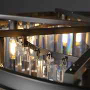 1920s Odeon Crystal Round Chandelier Black 32