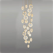 Queenie Marble Disc Round Chandelier For Loft