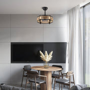 Maeve modern crystal 6-Speed Ceiling Fan Light Led Natural Wind, 30W, E12 x4 for living room