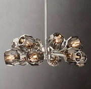 Boule De Cristal Smoke Glass Ball Modern Round Chandelier Light 24
