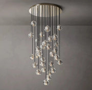 Boule De Cristal Clear Glass Ball Round Cluster Chandelier Light 30