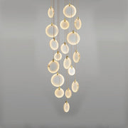 Queenie Marble Disc Round Chandelier For Loft