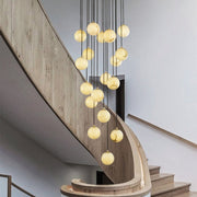 Yanna Long chandelier for Duplex staircase light lucite