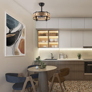 Maeve modern crystal 6-Speed Ceiling Fan Light Led Natural Wind, 30W, E12 x4 for living room