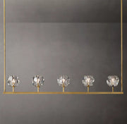 Boule De Cristal Clear Glass Minimalist Linear Chandelier Light 48