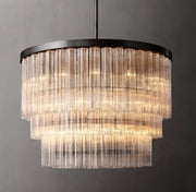 Cielo Glass Tube 3-Tier Round Chandelier 36