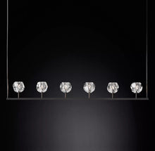 Load image into Gallery viewer, Boule De Cristal Clear Glass Minimalist Linear Chandelier Light 60&quot;