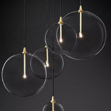 Load image into Gallery viewer, Modern Lighting Glass Globe Moving Cluster Chandelier Light