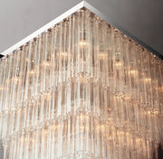 Cielo Glass Tube Square Chandelier 45