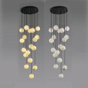 Yanna Long chandelier for Duplex staircase light lucite