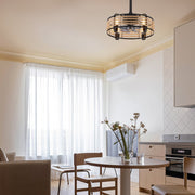 Maeve modern crystal 6-Speed Ceiling Fan Light Led Natural Wind, 30W, E12 x4 for living room