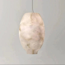 Lara Lantern Alabaster Lamp, Modern Marble Pendant Lamp
