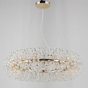 Dandelion Halo Round Crystal Ring Chandelier Light