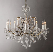 Load image into Gallery viewer, Rococo Iron &amp; Crystal Round Chandelier 33&#39;&#39;
