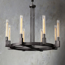 Load image into Gallery viewer, Cannele Linear Candlestick Round Chandelier Light 36&quot;