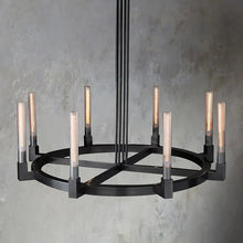 Load image into Gallery viewer, Cannele Linear Candlestick Round Chandelier Light 48&quot;