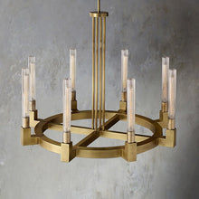 Load image into Gallery viewer, Cannele Linear Candlestick Round Chandelier Light 36&quot;
