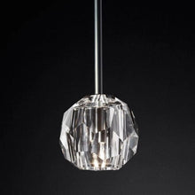 Load image into Gallery viewer, Boule DeClear Cristal  Glass Rod Pendant
