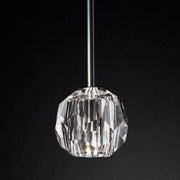 Boule DeClear Cristal  Glass Rod Pendant