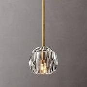Boule DeClear Cristal  Glass Rod Pendant