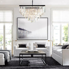 Load image into Gallery viewer, Clavel Crystal Square Chandelier Light Fixtures for Dinning Table
