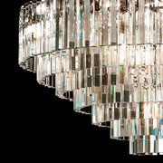 1920s Odeon Crystal Round Chandelier for Living Room, Interior lighting