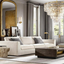Load image into Gallery viewer, Fabricia Tiered Round Glass Chandelier, Hanging Restaurant Dinning Chandelier Light
