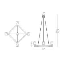 Load image into Gallery viewer, One Tier Square Crystal Chandelier
