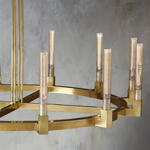 Load image into Gallery viewer, Cannele Linear Candlestick Round Chandelier Light 60&quot;