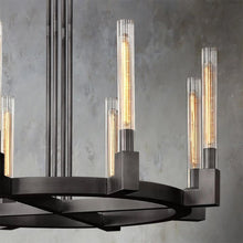 Load image into Gallery viewer, Cannele Linear Candlestick Round Chandelier Light 36&quot;
