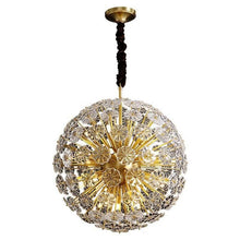 Load image into Gallery viewer, Dandelion Flowers Modern Crystal Spherical Chandelier Light