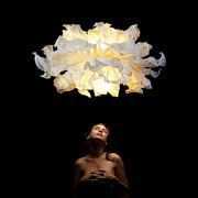 Ins Netflix Warm Princess Bedroom Dining Room White Chandelier Light