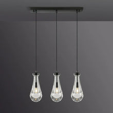 Load image into Gallery viewer, Rain Glass Round Chandelier 3 Lights (Cord)