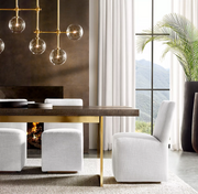 Fulcrum Glass Globe Mobile Linear Chandelier Light 60