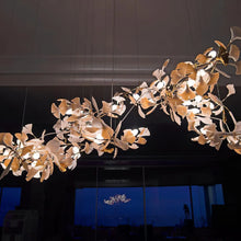 Load image into Gallery viewer, Raven Porcelain Linear Chandelier Gold
