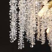 Neve Metal Lighting Living Room Branch Chandelier Glass Lamp