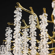 Neve Metal Lighting Living Room Branch Chandelier Glass Lamp