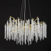 Neve Metal Lighting Living Room Branch Chandelier Glass Lamp
