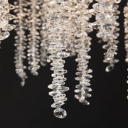 Neve Metal Lighting Living Room Branch Chandelier Glass Lamp